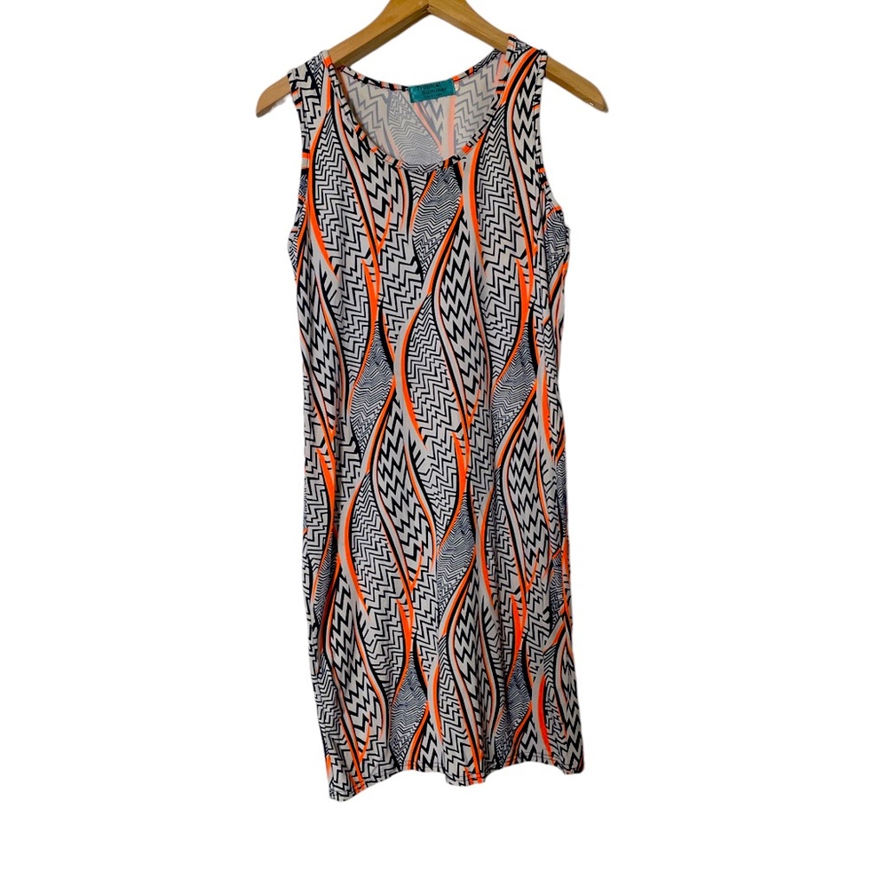 🌴 Original Tropical Summer with cute pattern dress size L.